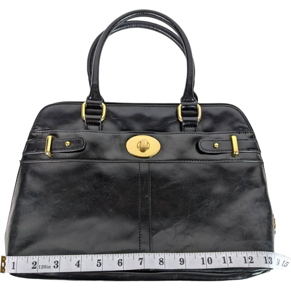 Giani Bernini Black Genuine Leather Satchel - Picture 13 of 16